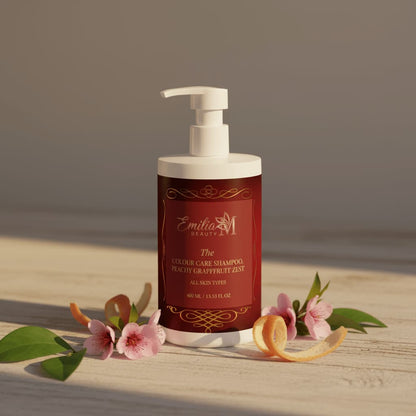 Emilia M Beauty Colour Care Shampoo Peachy Grapefruit Zest bright fruity energising scent 400ml