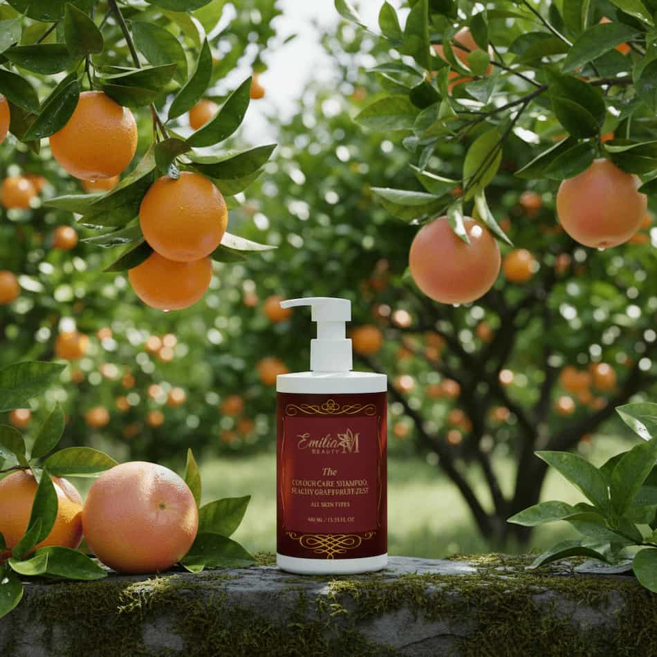 Emilia M Beauty Colour Care Shampoo Peachy Grapefruit Zest keeps hair shade vibrant and healthy 400ml
