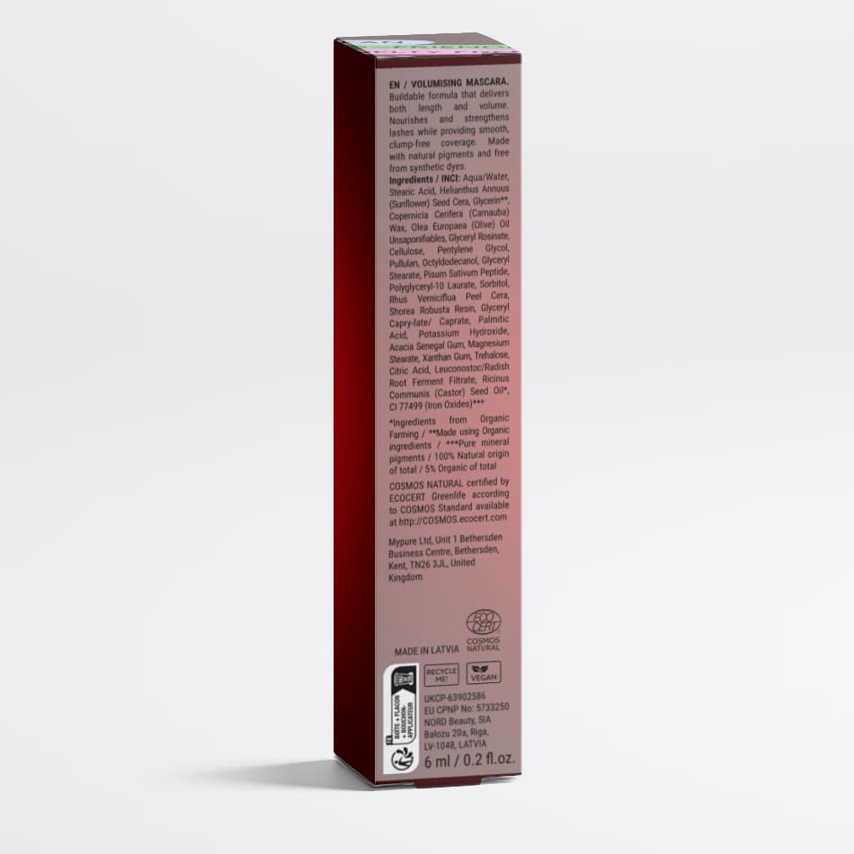 Emilia M Beauty Lengthening Volumising Mascara ingredients and product details 6ml