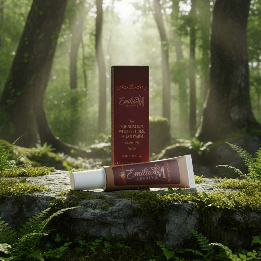 Emilia M Beauty Foundation with Peptides 35 Tan Warm flawless skin without compromising skin health 30ml