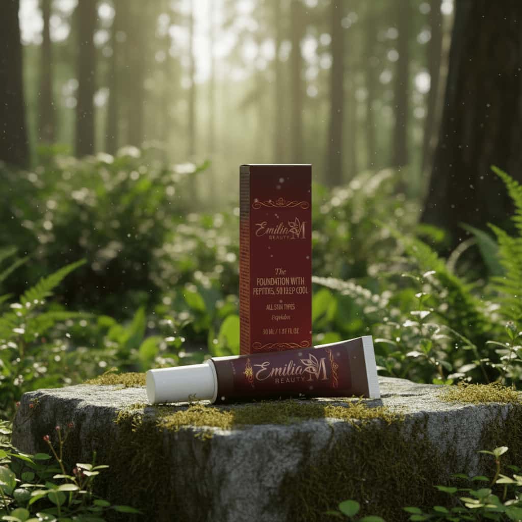 Emilia M Beauty Foundation with Peptides 50 Deep Cool flawless skin without compromising skin health 30ml