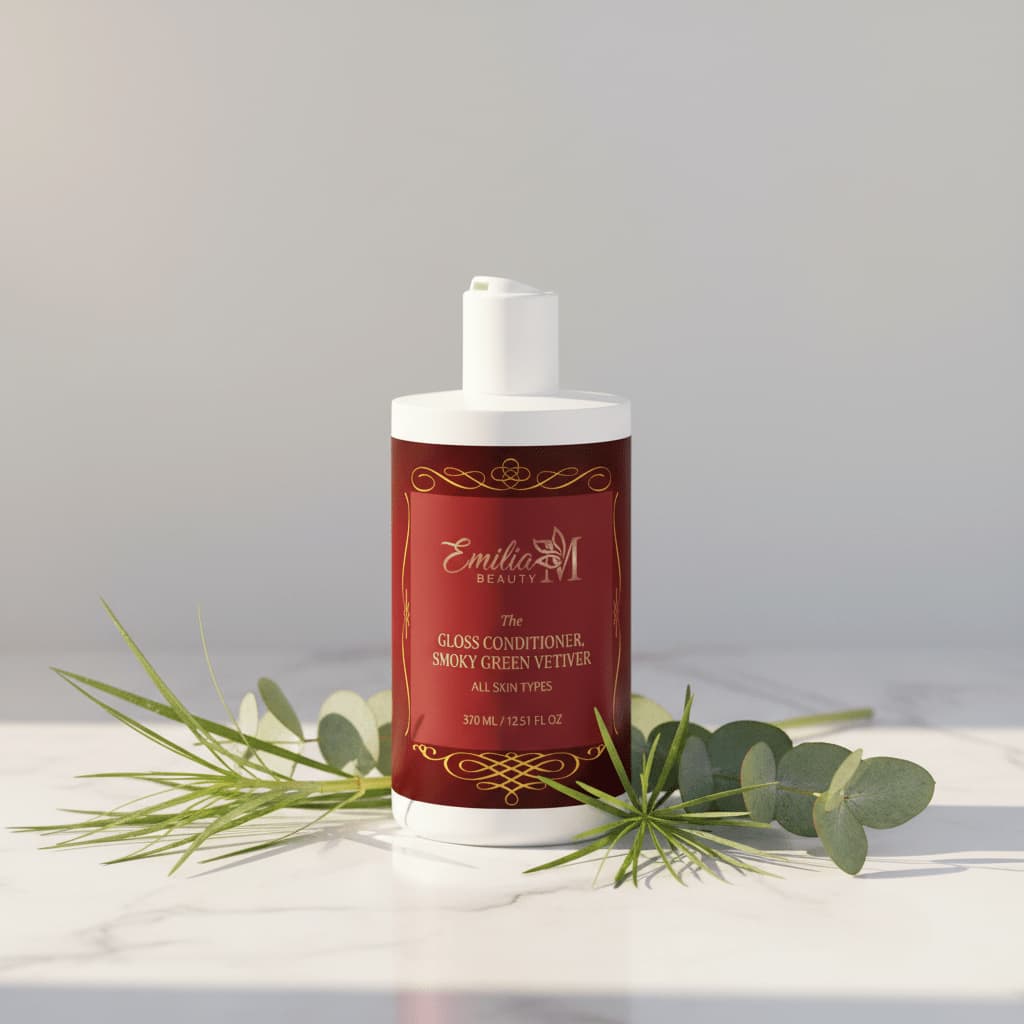Emilia M Beauty Gloss Conditioner Smoky Green Vetiver intense shine and silky smoothness 370ml