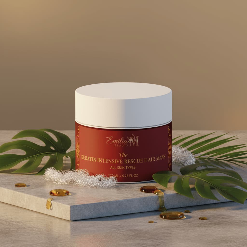 Emilia M Beauty Keratin Intensive Rescue Hair Mask deep conditioning seals moisture reduces frizz 170ml