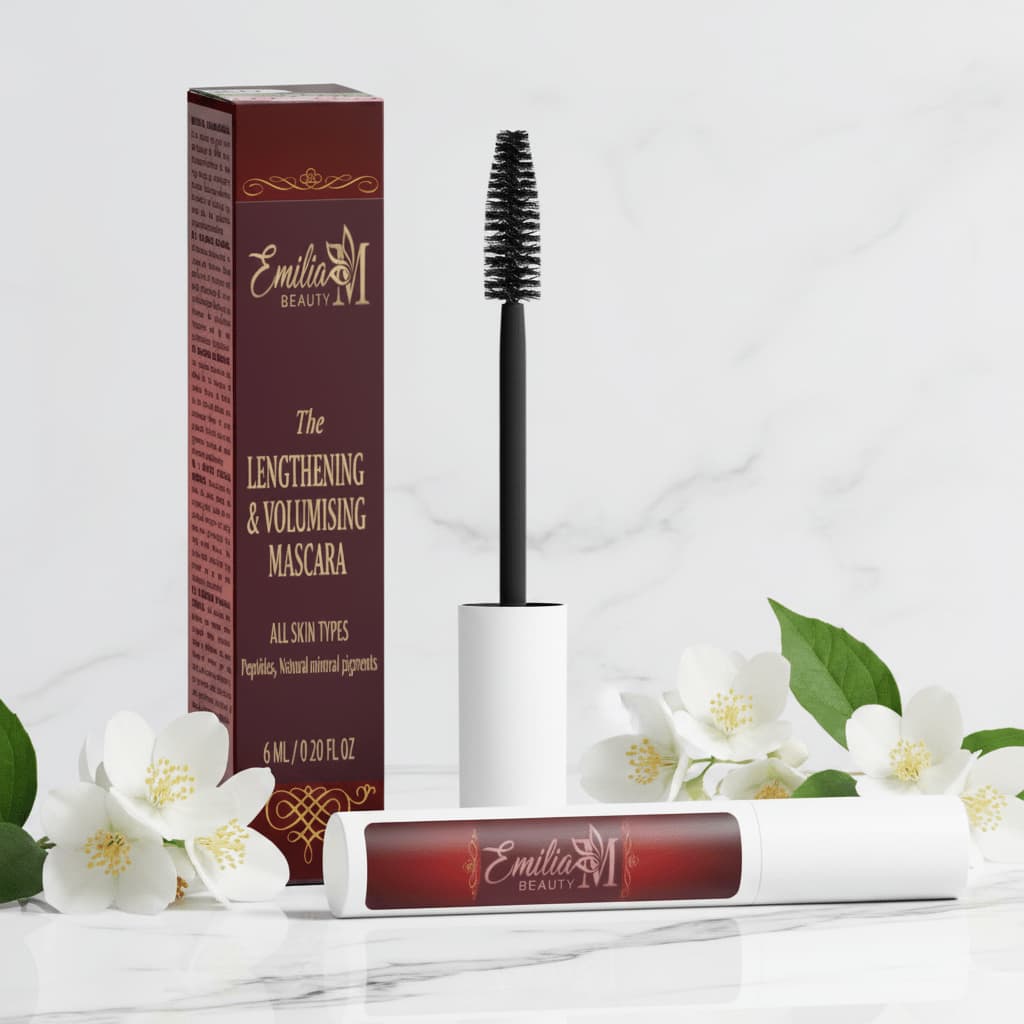Emilia M Beauty Lengthening Volumising Mascara dramatic defined lashes no clumping no flaking 6ml