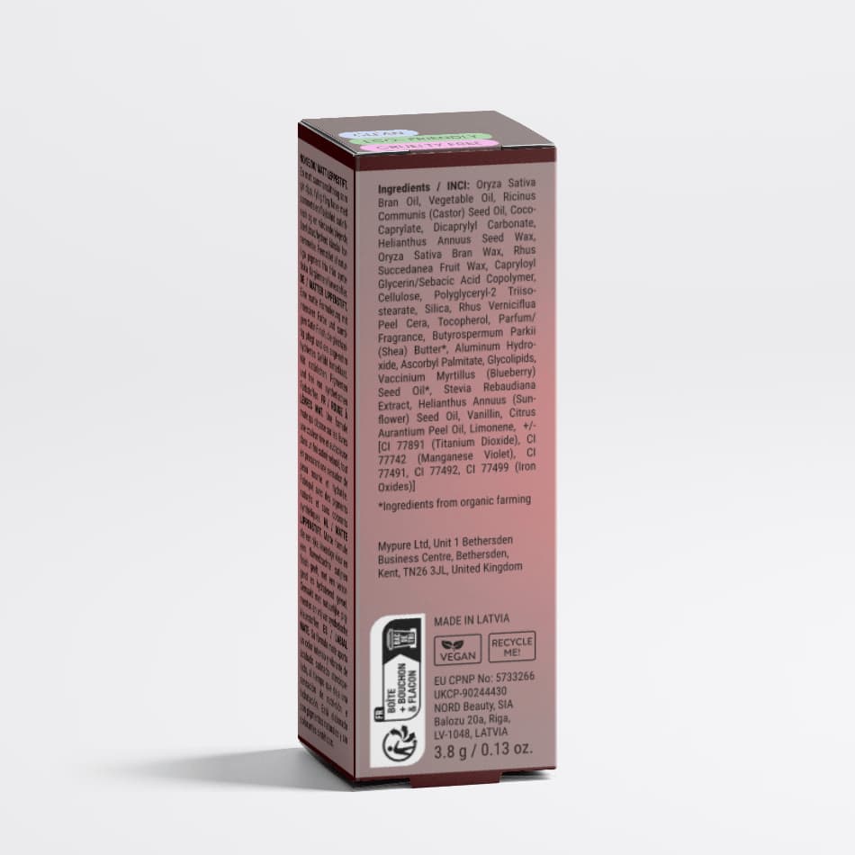 Emilia M Beauty Matte Lipstick Terracotta Nude ingredients and product details 4g