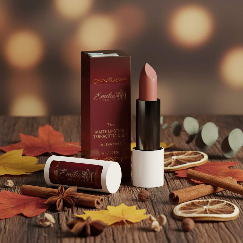 Emilia M Beauty Matte Lipstick Terracotta Nude from morning coffee to evening out 4g