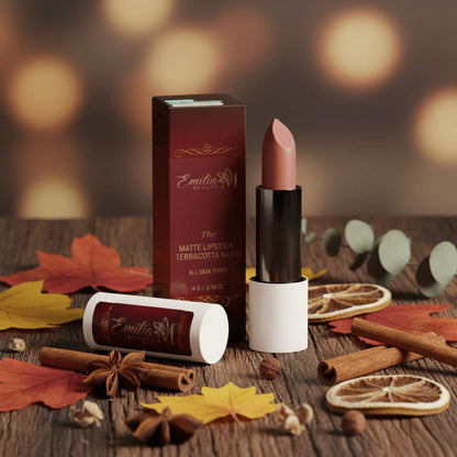 Emilia M Beauty Matte Lipstick Terracotta Nude from morning coffee to evening out 4g