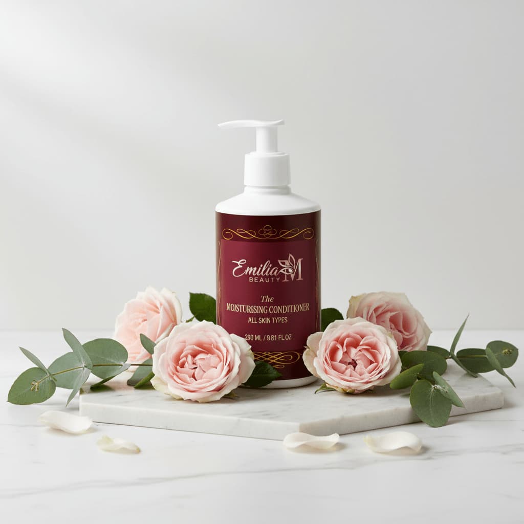 Emilia M Beauty Moisturising Conditioner smooths frizz and leaves hair soft and glossy 290ml