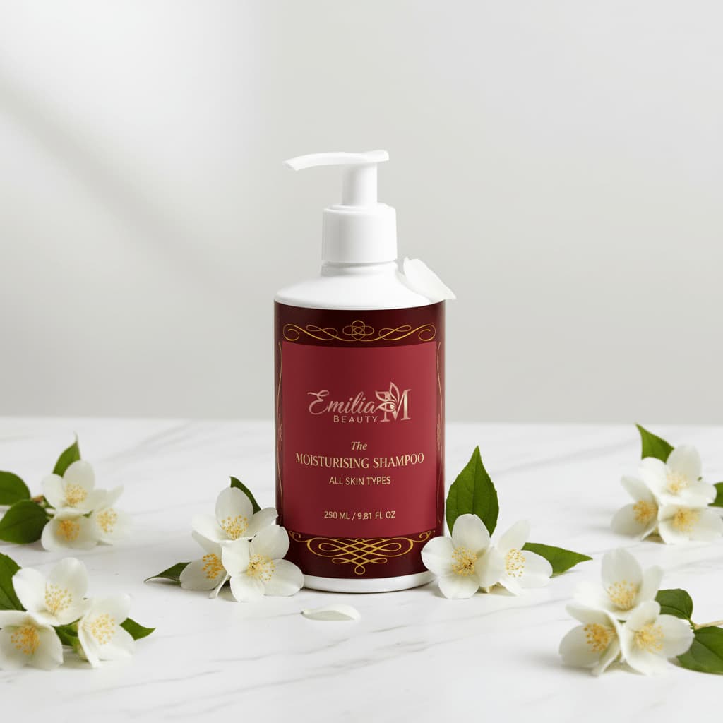 Emilia M Beauty Moisturising Shampoo moisture-locking formula smooth and glossy hair 290ml