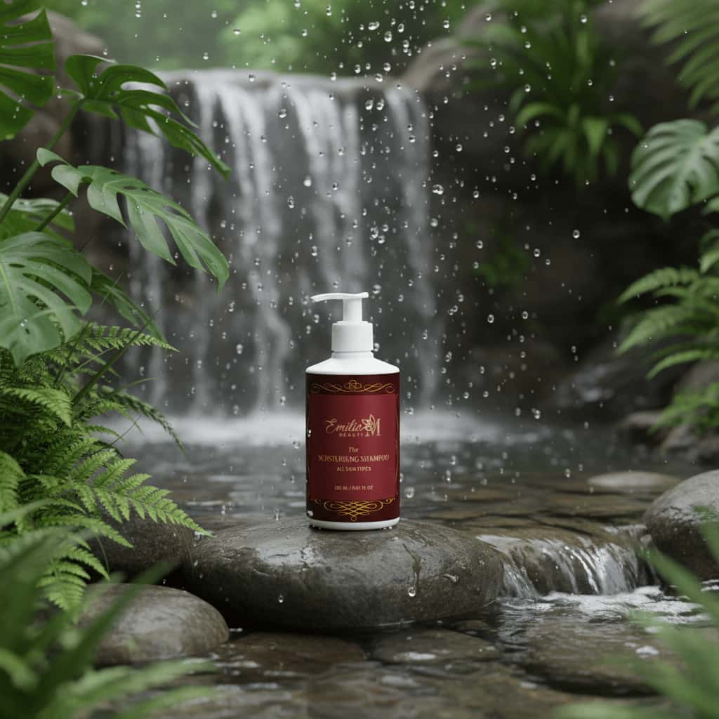 Emilia M Beauty Moisturising Shampoo gently purifies while locking in moisture 290ml