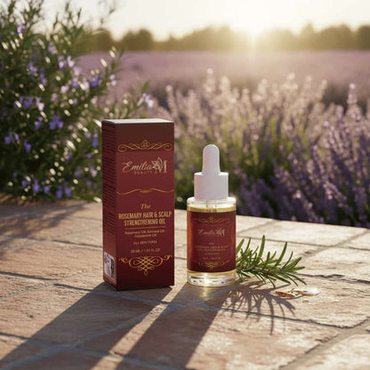 Emilia M Beauty Rosemary Hair and Scalp Strengthening Oil stimulates scalp circulation and hair growth 30ml