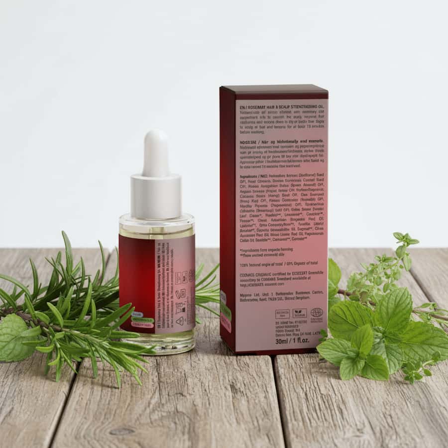 Emilia M Beauty Rosemary Hair and Scalp Strengthening Oil lightweight formula no greasy residue 30ml