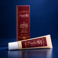Emilia M Beauty Foundation with Peptides 15 Light Cool on a midnight blue background